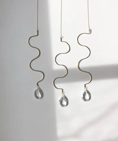 Vida + Luz Sidewinder Sun Catcher In Gold/crystal