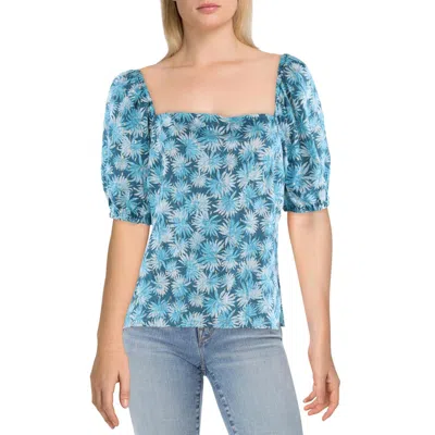 Michael Michael Kors Womens Floral Puff Sleeve Blouse