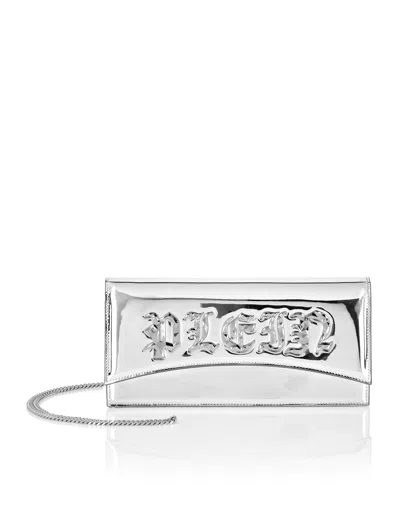 Philipp Plein Synthetic Mirror Leather Baguette Gothic Plein