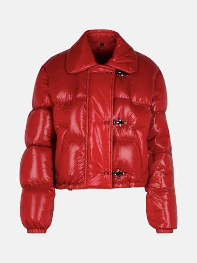 Fay Red Polyamide Down Jacket In Red