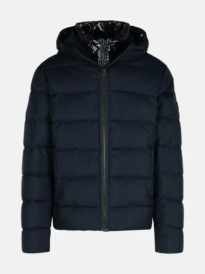 Fay Blue Polyester Down Jacket In Blue
