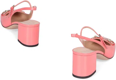 Gucci Horsebit Patent Leather Slingback Pumps