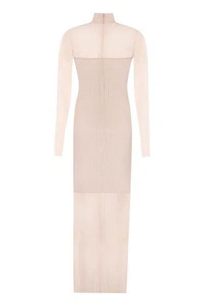 Givenchy Pink Lace 4g Dress In Neutral