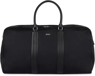 Zegna Leather-trimmed Nylon Holdall