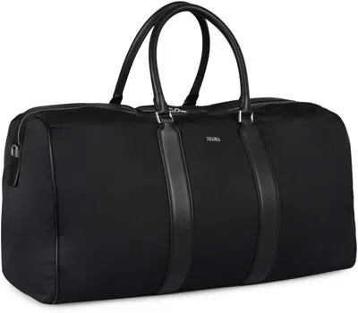 Zegna Leather-trimmed Nylon Holdall