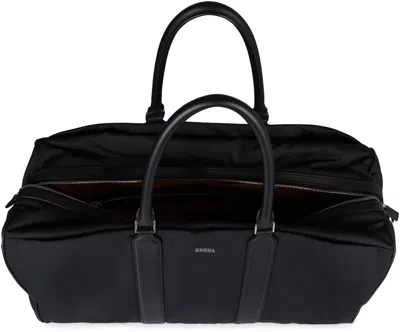 Zegna Leather-trimmed Nylon Holdall