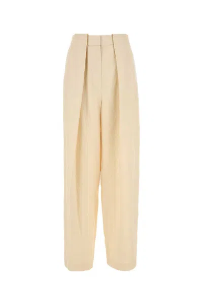 Stella Mccartney Women's Cream Viscose Blend Wide-leg Pant In Neutral