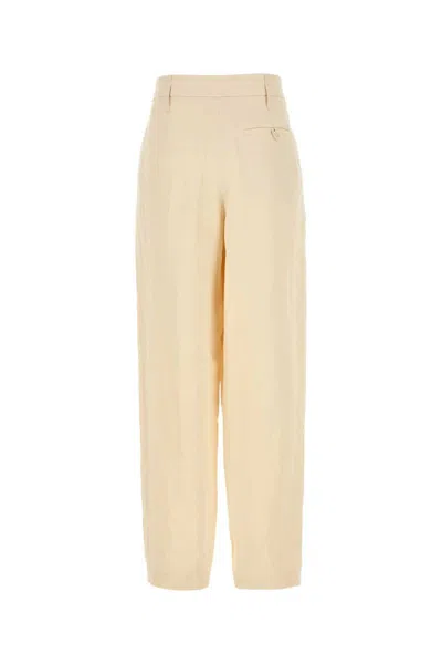 Stella Mccartney Women's Cream Viscose Blend Wide-leg Pant In Neutral