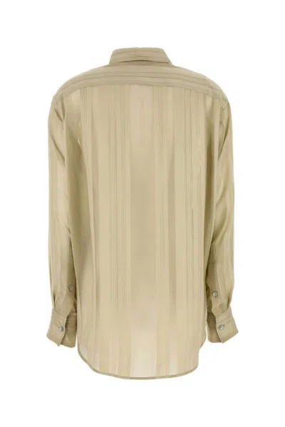 Stella Mccartney Silk Shirt With Collared Neck And Curved Hem