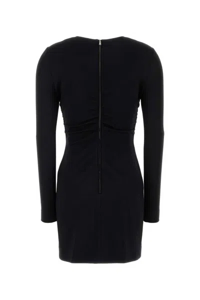 Dolce & Gabbana Short Milano Rib Dress With Dg Logo