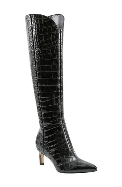 Marc Fisher Ltd Quinnie Croc Embossed Over The Knee Boot