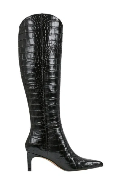 Marc Fisher Ltd Quinnie Croc Embossed Over The Knee Boot
