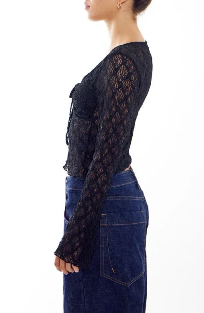 Bdg Urban Outfitters Quinn Tie Front Lace Top
