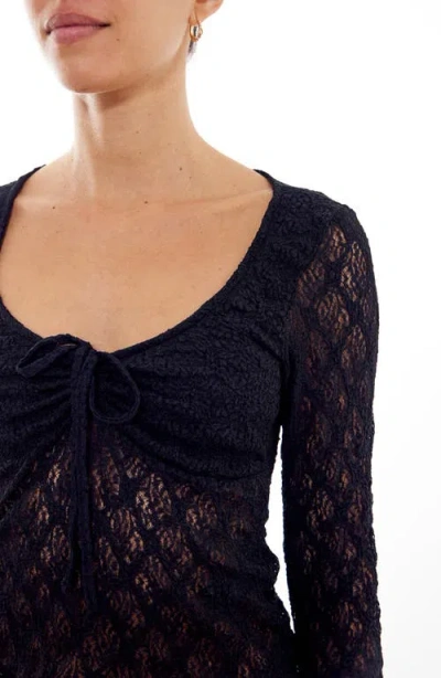 Bdg Urban Outfitters Quinn Tie Front Lace Top