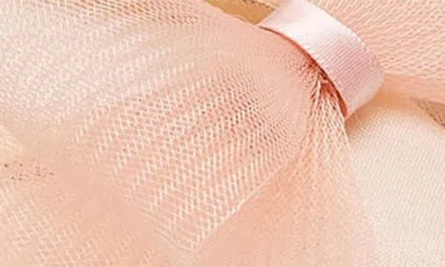 Stuart Weitzman Blushing Bow Mesh Ballerina Flats