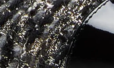 Stuart Weitzman Eden Strap Flat In Black Tweed In Black