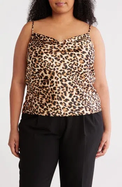 Renee C Leopard Print Satin Camisole