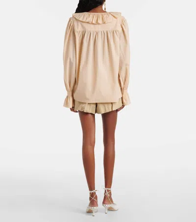 Chloé Chloe Peach Satin Shirt In Brown