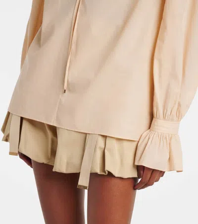 Chloé Chloe Peach Satin Shirt In Brown