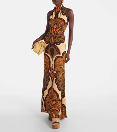 Gianvito Rossi Suede Platform Mules In Brown