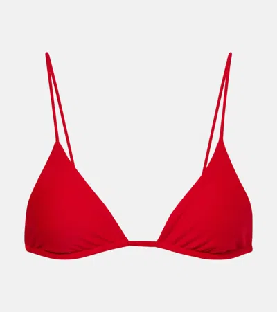 Jade Swim Via Bikini Top In Red