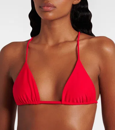 Jade Swim Via Bikini Top In Red