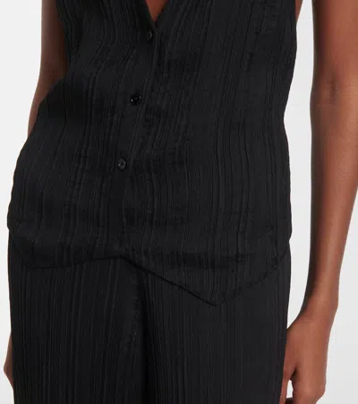 Joseph Suez Pleat Jacquard Tie Waistcoat