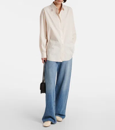 The Row Awar Leather Ballerina Flats In Neutral