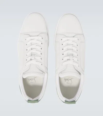 Christian Louboutin Fun Louis Junior Leather Sneaker In White