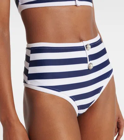 GRACE条纹高腰比基尼下装