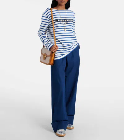 Valentino Garavani Jw Anderson Brown Leather Stitch Slippers In Neutral