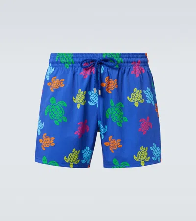 Vilebrequin Tortoise Print Swim Shorts In Blue
