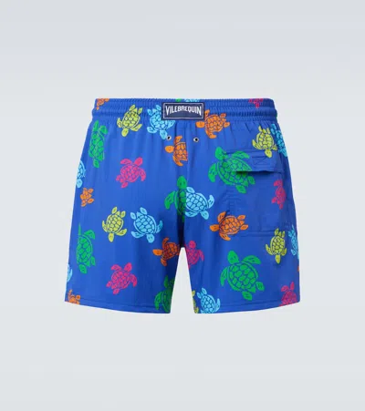 Vilebrequin Tortoise Print Swim Shorts In Blue