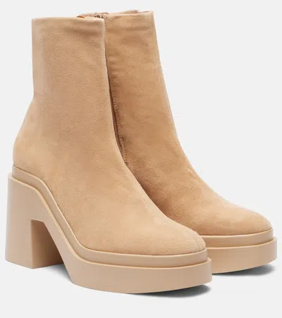 NINA绒面革厚底及踝靴