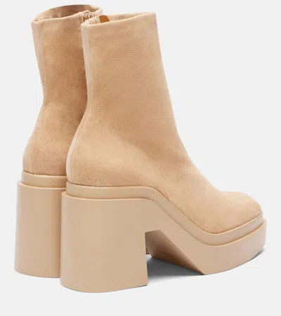 NINA绒面革厚底及踝靴