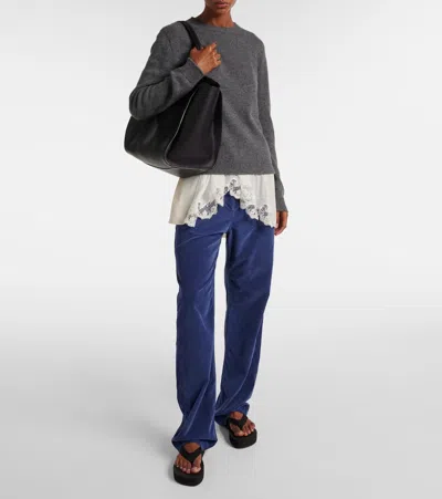 The Row 20mm Ginza Leather Thong Sandals In Black