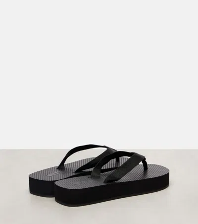 The Row 20mm Ginza Leather Thong Sandals In Black