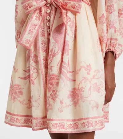 Zimmermann Beige Lucky Printed Mini Dress