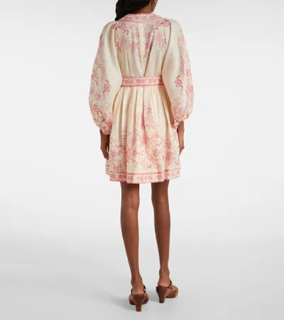 Zimmermann Beige Lucky Printed Mini Dress