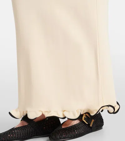 Same Knitted Ruffled Maxi Dress In White
