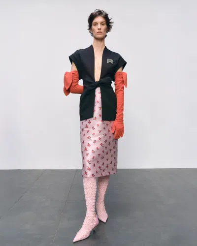 Rochas Jacket Caviar Black In Black