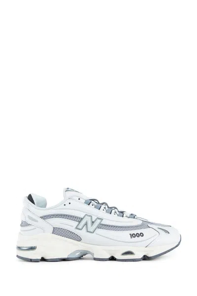 New Balance Grey Low Top Sneakers With Logo Patch On Side And Tongue And Perforated Panels
