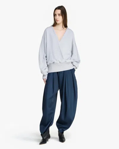 Jw Anderson Grey Cotton Wrap Sweatshirt