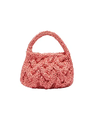 Jw Anderson Cable-knit Leather-trimmed Raffia Tote Bag