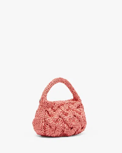 Jw Anderson Cable-knit Leather-trimmed Raffia Tote Bag