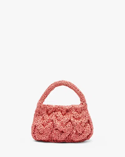 Jw Anderson Cable-knit Leather-trimmed Raffia Tote Bag
