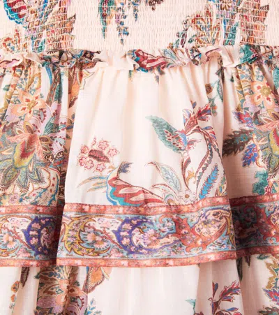 RHIANNON花卉层叠棉质连衣裙