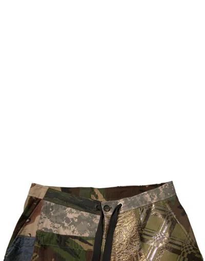 Pre-owned Dolce & Gabbana Multicolor Patchwork Men Jogger Men's Pants ()