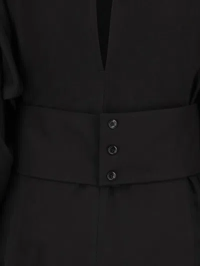 Pinko Short Shirt Dress In Habotai And Cotton