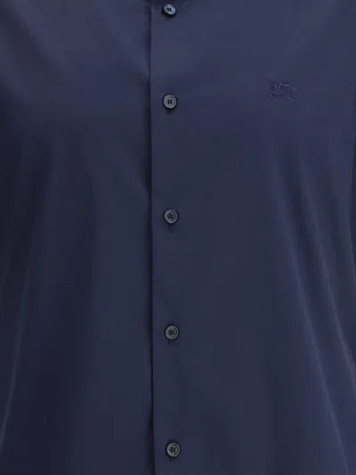 Burberry Stretch-cotton Ekd-embroidered Slim Shirt